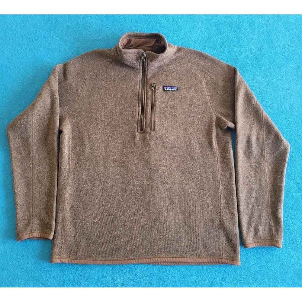 Patagonia Better Sweater Brown 1/4 Zip Fleece Pullover Jacket Men's Size L 25523